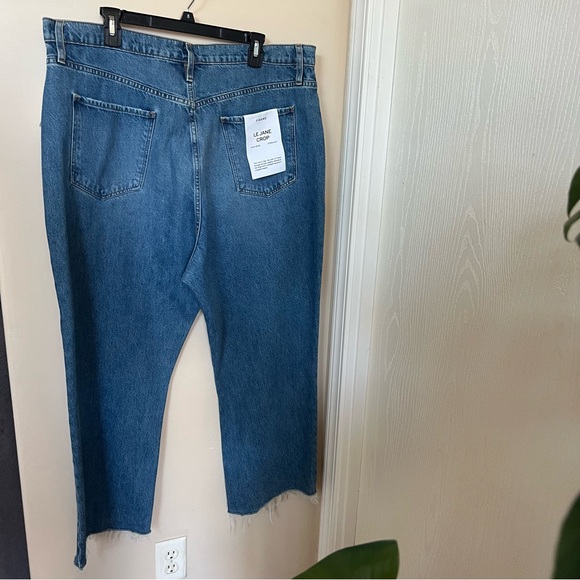 NWT Frame Le Jane Crop Raw Fray Hem Straight Jeans - Picture 7 of 15